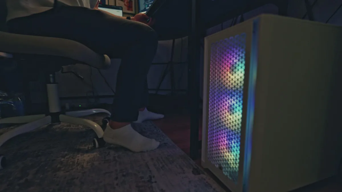 The PC under the desk